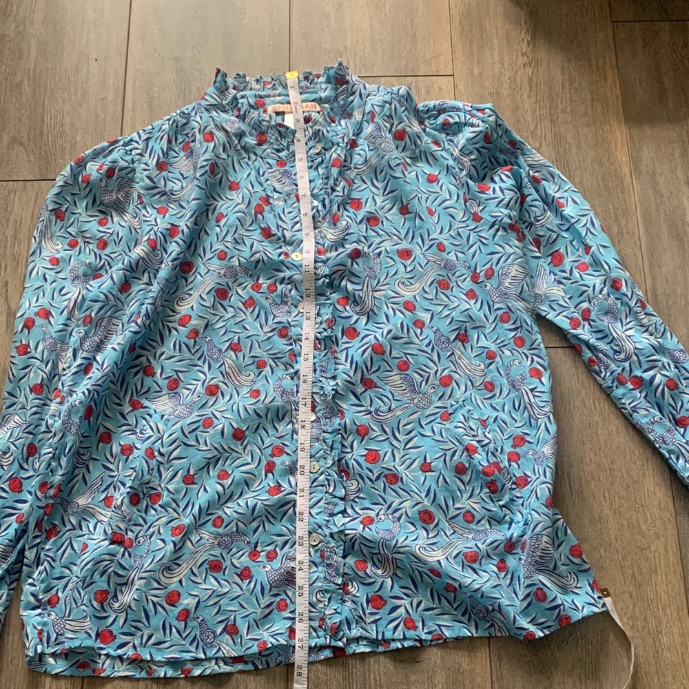 Banjanan Blue and Red Patterned Blouse - Picture 8 of 12